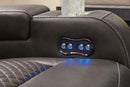 Fyne-Dyme Power Reclining Loveseat with Console - Watson's 87 Furniture (Middlefield,OH)