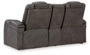 Fyne-Dyme Power Reclining Loveseat with Console - Watson's 87 Furniture (Middlefield,OH)