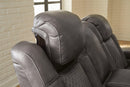 Fyne-Dyme Power Reclining Loveseat with Console - Watson's 87 Furniture (Middlefield,OH)