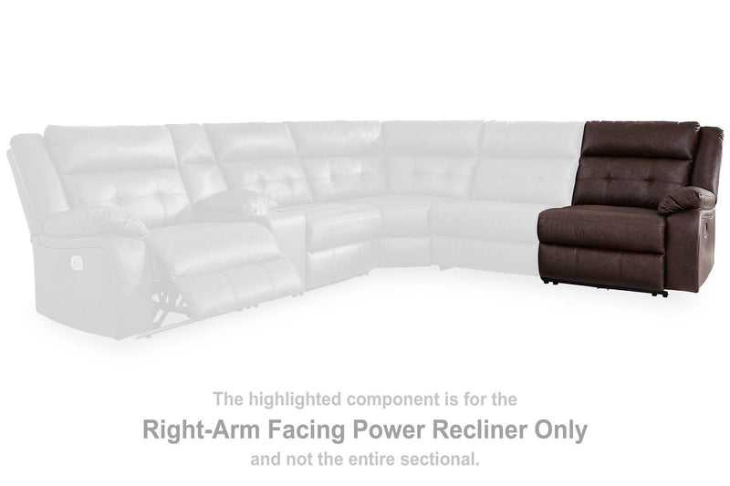 Punch Up Power Reclining Sectional Loveseat with Console - Watson's 87 Furniture (Middlefield,OH)
