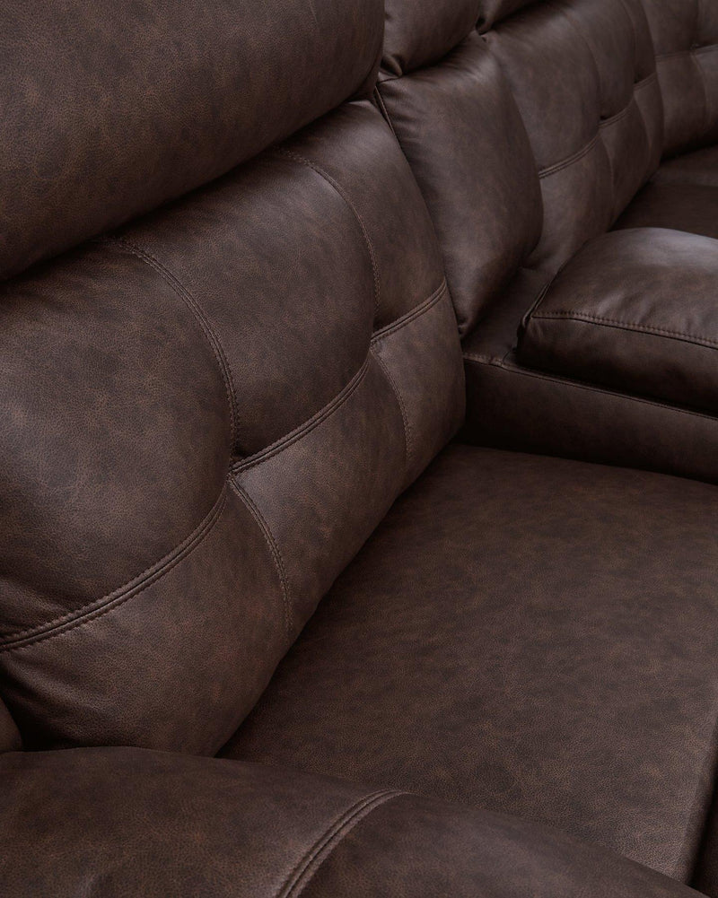 Punch Up Power Reclining Sectional Loveseat with Console - Watson's 87 Furniture (Middlefield,OH)