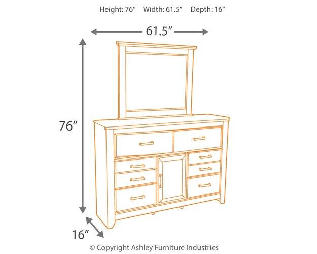 Juararo Dresser and Mirror - Watson's 87 Furniture (Middlefield,OH)