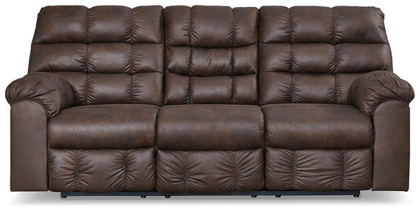 Derwin Reclining Sofa with Drop Down Table image