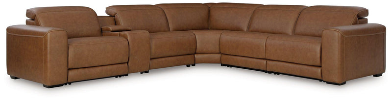 Magic Man Power Reclining Sectional with Console - Watson's 87 Furniture (Middlefield,OH)