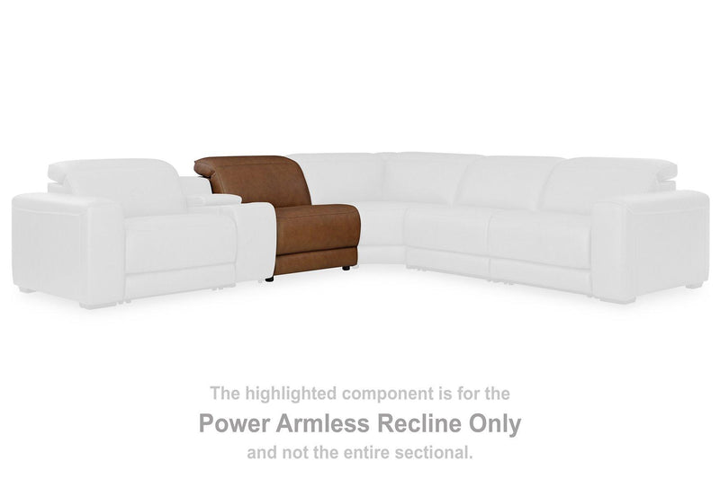 Magic Man Power Reclining Sectional with Console - Watson's 87 Furniture (Middlefield,OH)