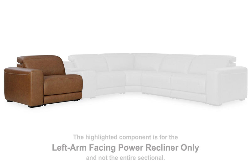 Magic Man Power Reclining Sectional with Console - Watson's 87 Furniture (Middlefield,OH)