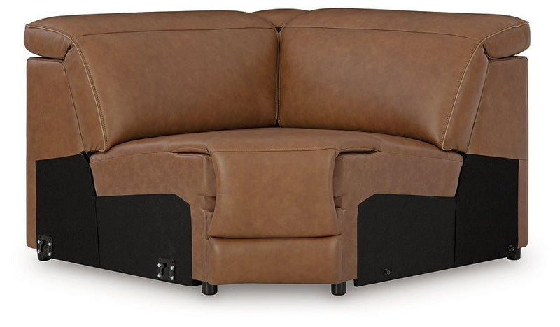Magic Man Power Reclining Sectional with Console - Watson's 87 Furniture (Middlefield,OH)
