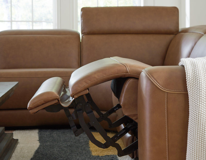 Magic Man Power Reclining Sectional with Console - Watson's 87 Furniture (Middlefield,OH)