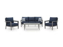 Gali Outdoor Sofa/Chairs/Table Set (Set of 4) - Watson's 87 Furniture (Middlefield,OH)