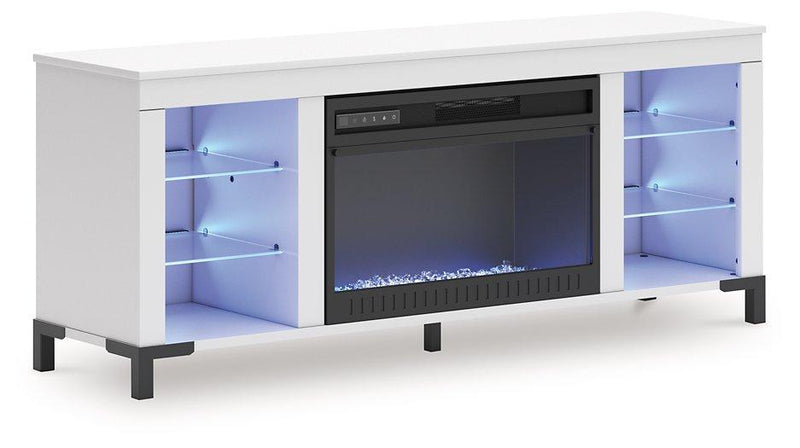 Brollevi 60" TV Stand with Electric Fireplace - Watson's 87 Furniture (Middlefield,OH)