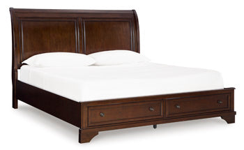 Trellington Sleigh Storage Bed - Watson's 87 Furniture (Middlefield,OH)