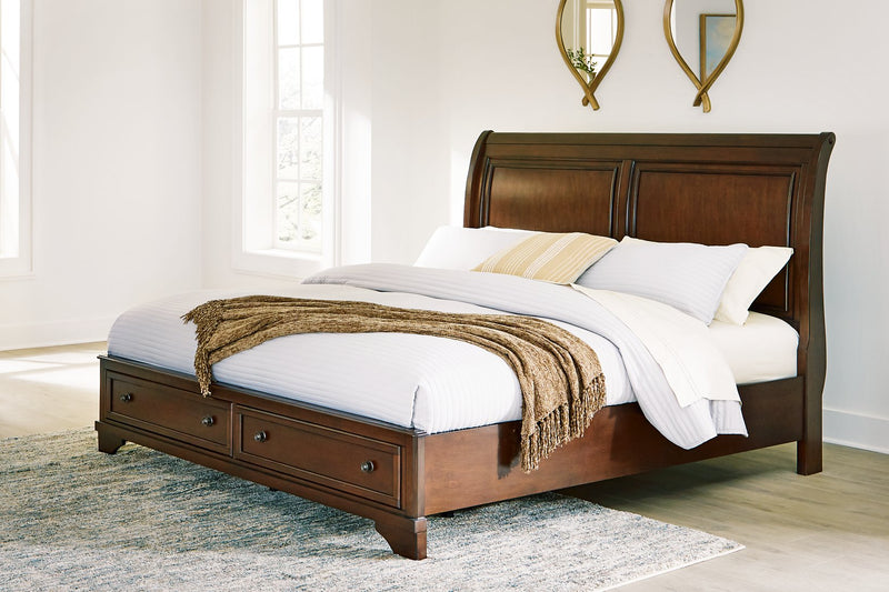 Trellington Sleigh Storage Bed - Watson's 87 Furniture (Middlefield,OH)