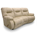 BRINLEY COLLECTION LEATHER POWER HEAD TILT RECLINING CONVERSATION SOFA- U700CZ4