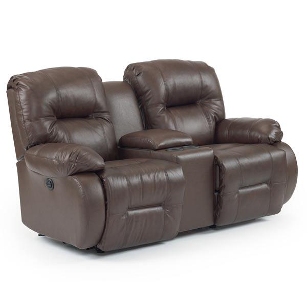 BRINLEY LOVESEAT LEATHER POWER HEAD TILT ROCKER CONSOLE LOVESEAT - L700CY7