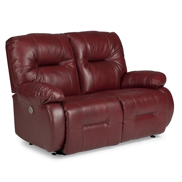 BRINLEY LOVESEAT LEATHER POWER HEAD TILT ROCKER CONSOLE LOVESEAT - L700CY7