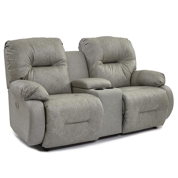 BRINLEY LOVESEAT LEATHER POWER HEAD TILT ROCKER CONSOLE LOVESEAT - L700CY7