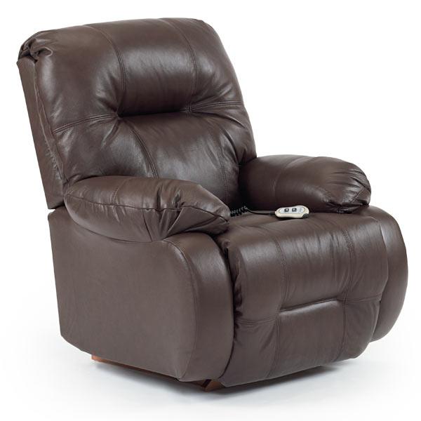 BRINLEY LEATHER POWER HEAD TILT SWIVEL GLIDER RECLINER- 8MZ85LV