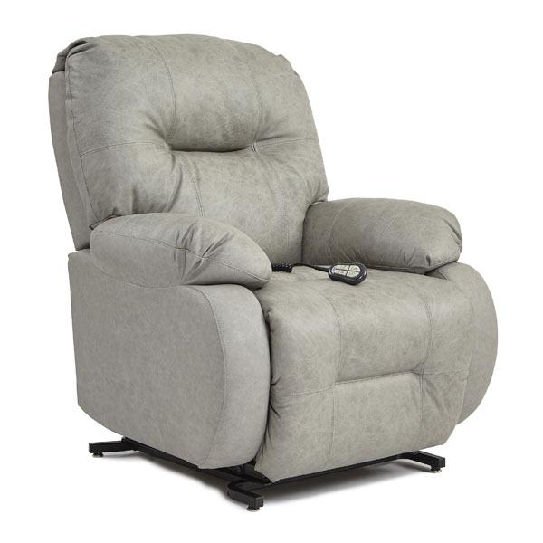 BRINLEY LEATHER POWER HEAD TILT SWIVEL GLIDER RECLINER- 8MZ85LU