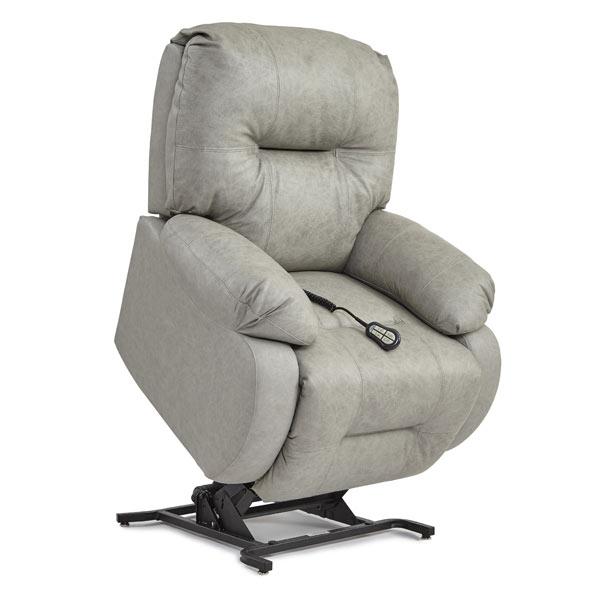 BRINLEY LEATHER POWER HEAD TILT SWIVEL GLIDER RECLINER- 8MZ85LU