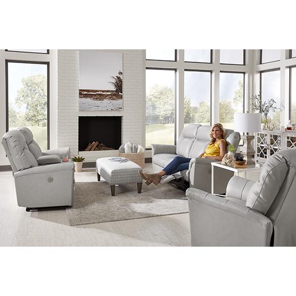 CAITLIN LOVESEAT LEATHER POWER HEAD TILT ROCKER CONSOLE LOVESEAT - L420CY7 - Watson's 87 Furniture (Middlefield,OH)