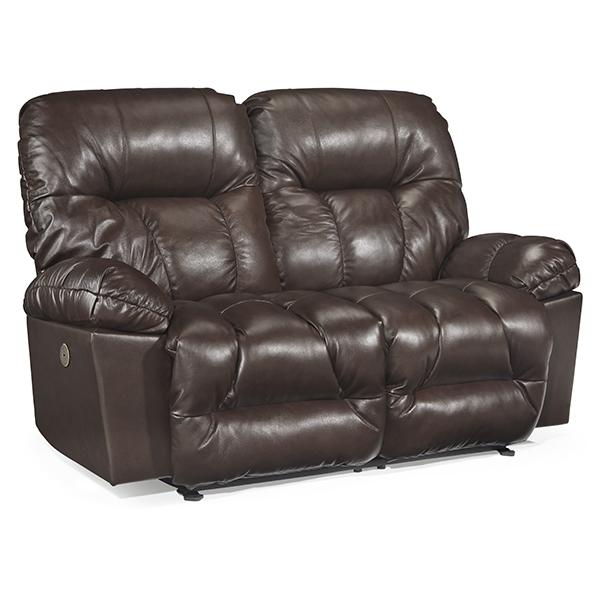 RETREAT LOVESEAT LEATHER ROCKING CONSOLE LOVESEAT- L800CC7