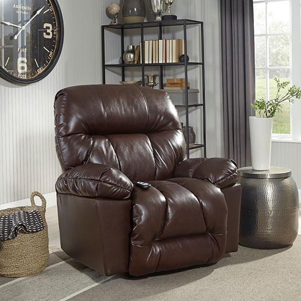 RETREAT LEATHER SPACE SAVER RECLINER- 8N04LU - Watson's 87 Furniture (Middlefield,OH)