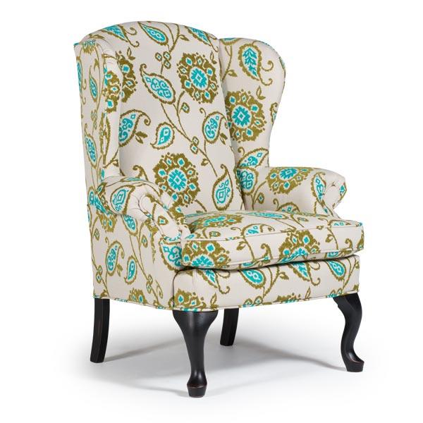 SYLVIA QUEEN ANNE WING CHAIR- 0710R - Watson's 87 Furniture (Middlefield,OH)