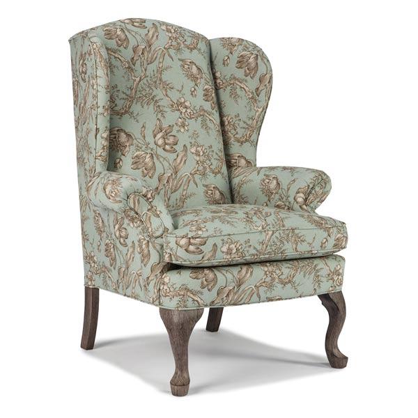 SYLVIA QUEEN ANNE WING CHAIR- 0710R - Watson's 87 Furniture (Middlefield,OH)