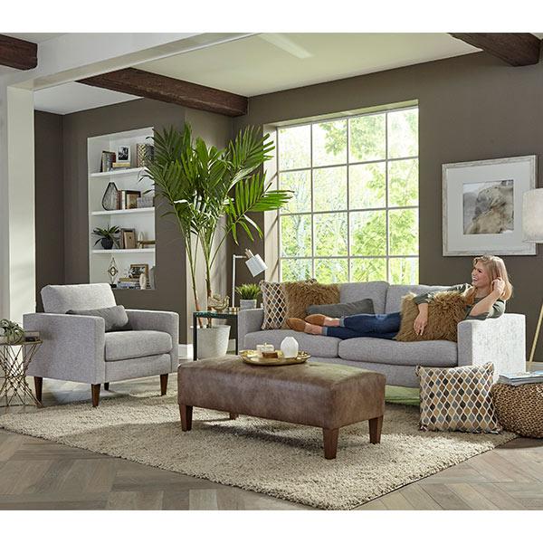 TRAFTON COLLECTION STATIONARY SOFA W/2 PILLOWS- S10BN