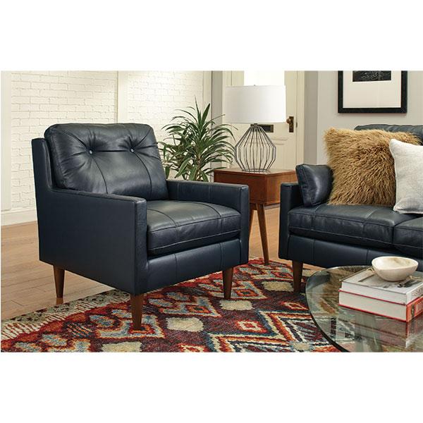 TREVIN LEATHER CLUB CHAIR- C38BNLU