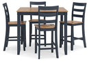 Gesthaven Counter Height Dining Table and 4 Barstools (Set of 5) - Watson's 87 Furniture (Middlefield,OH)