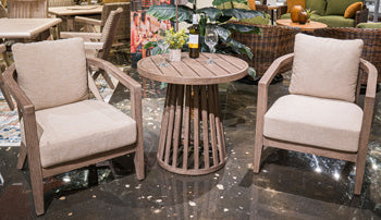 Joy Lagoon Outdoor Chairs with Cushions/Table (Set of 3) - Watson's 87 Furniture (Middlefield,OH)