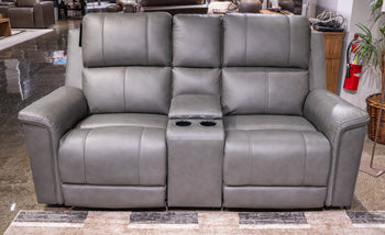 Bleckley Power Reclining Loveseat with Console - Watson's 87 Furniture (Middlefield,OH)