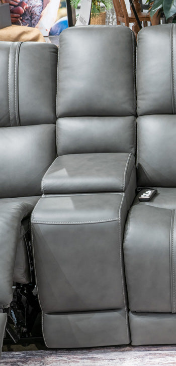 5Z - Pittson Power Reclining Sectional Loveseat with Console - Watson's 87 Furniture (Middlefield,OH)