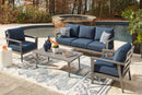 Gali Outdoor Sofa/Chairs/Table Set (Set of 4) - Watson's 87 Furniture (Middlefield,OH)