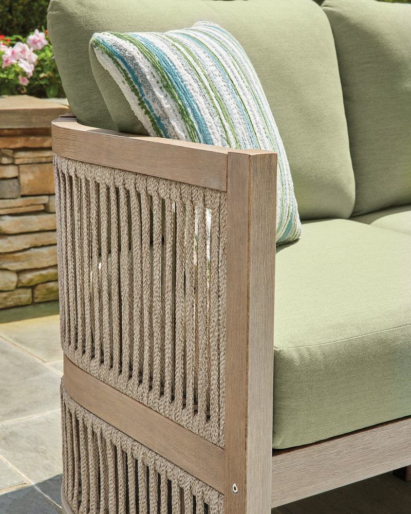 Serena Shores Outdoor Sofa with Cushion - Watson's 87 Furniture (Middlefield,OH)