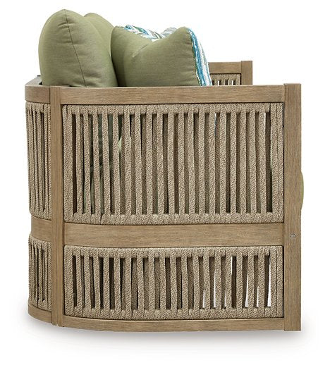 Serena Shores Outdoor Sofa with Cushion - Watson's 87 Furniture (Middlefield,OH)