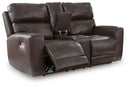 Crossplex Power Reclining Loveseat with Console - Watson's 87 Furniture (Middlefield,OH)