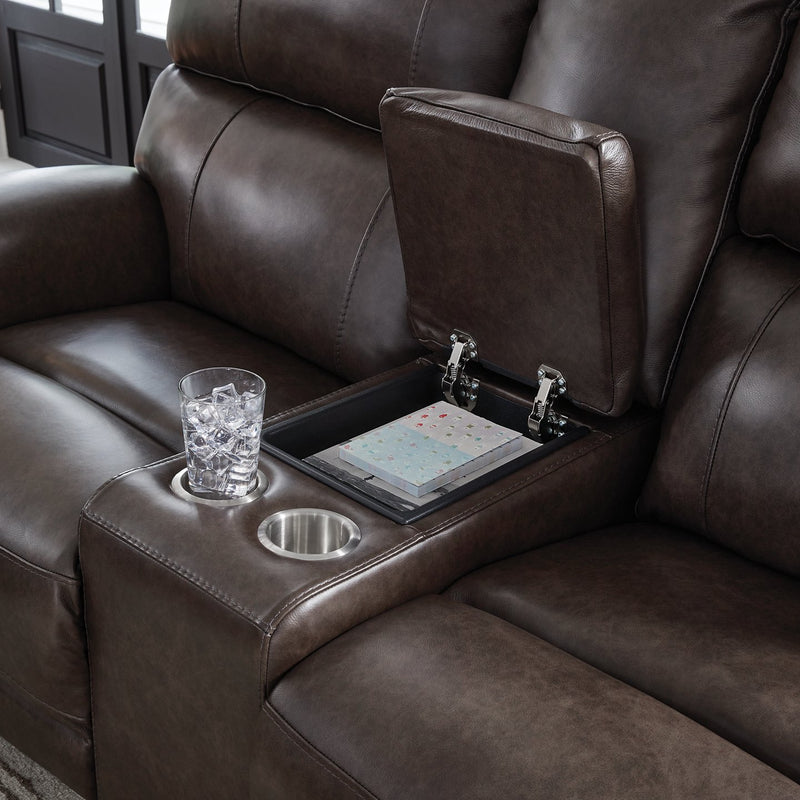 Crossplex Power Reclining Loveseat with Console - Watson's 87 Furniture (Middlefield,OH)