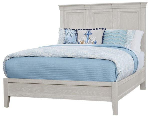 Vaughan-Bassett Passageways Oyster Grey Queen Mansion Bed with Low Profile Footboard in Grey