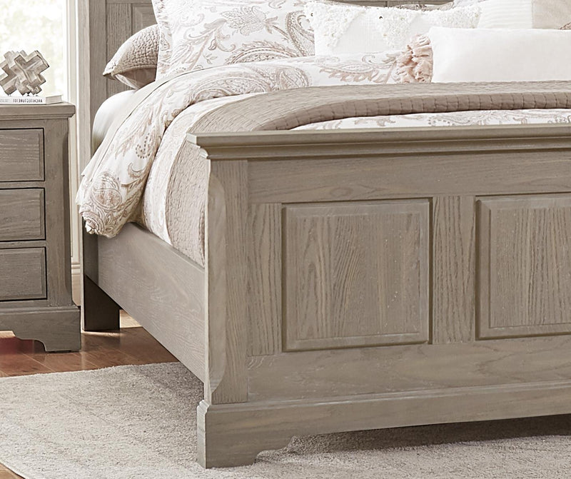 Vaughan-Bassett Heritage King Mansion Bed in Greystone - Watson's 87 Furniture (Middlefield,OH)