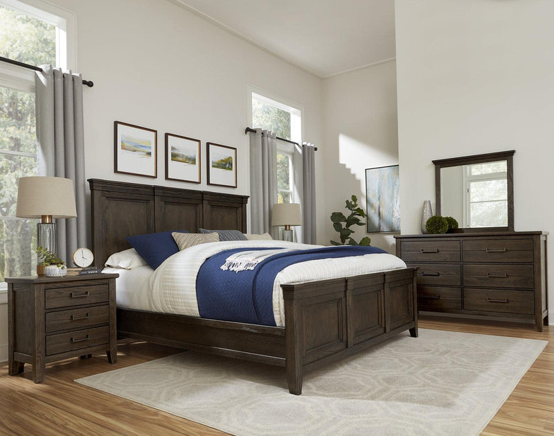 Vaughan-Bassett Passageways Charleston Brown Queen Mansion Bed in Dark Brown - Watson's 87 Furniture (Middlefield,OH)