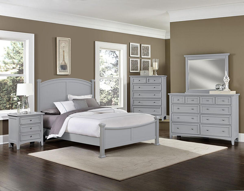 Vaughan-Bassett Bonanza Queen Poster Bed Bed in Gray - Watson's 87 Furniture (Middlefield,OH)