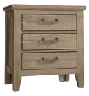 Vaughan-Bassett Passageways Deep Sand 3 Drawers Nightstand in Medium Brown - Watson's 87 Furniture (Middlefield,OH)