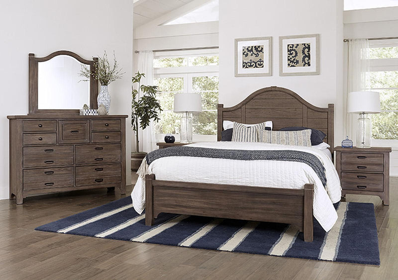 Vaughan-Bassett Bungalow Queen Arched Bed in Folkstone - Watson's 87 Furniture (Middlefield,OH)