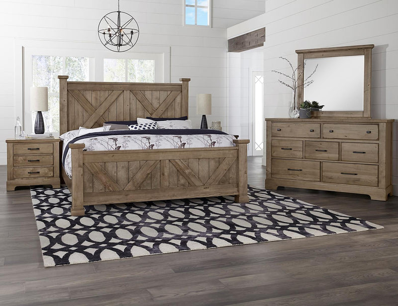 Vaughan-Bassett Cool Rustic 7 Drawer Dresser in Stone Grey - Watson's 87 Furniture (Middlefield,OH)