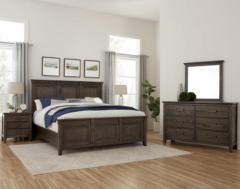 Vaughan-Bassett Passageways Charleston Brown Queen Mansion Bed in Dark Brown - Watson's 87 Furniture (Middlefield,OH)