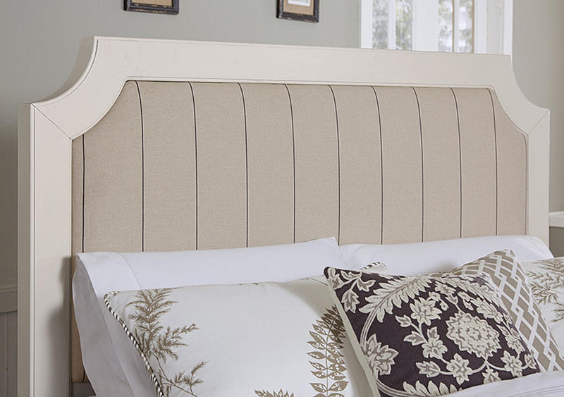 Vaughan-Bassett Bungalow Twin Upholstered Bed in Lattice - Watson's 87 Furniture (Middlefield,OH)