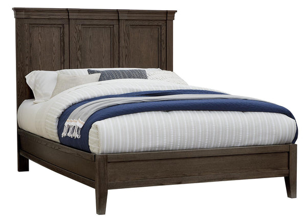 Vaughan-Bassett Passageways Charleston Brown Queen Mansion Bed with Low Profile Footboard in Dark Brown