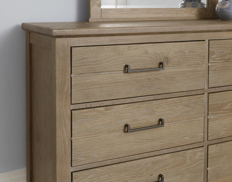 Vaughan-Bassett Passageways Deep Sand 6 Drawer Dresser in Medium Brown